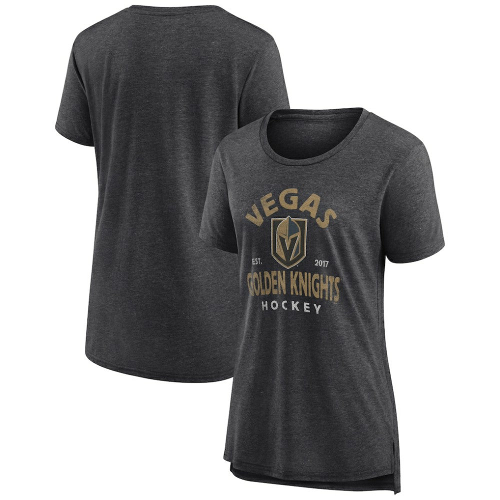 Vegas Golden Knights Women's Vintage Arch Tri-Blend T-Shirt - Gray T-shirts