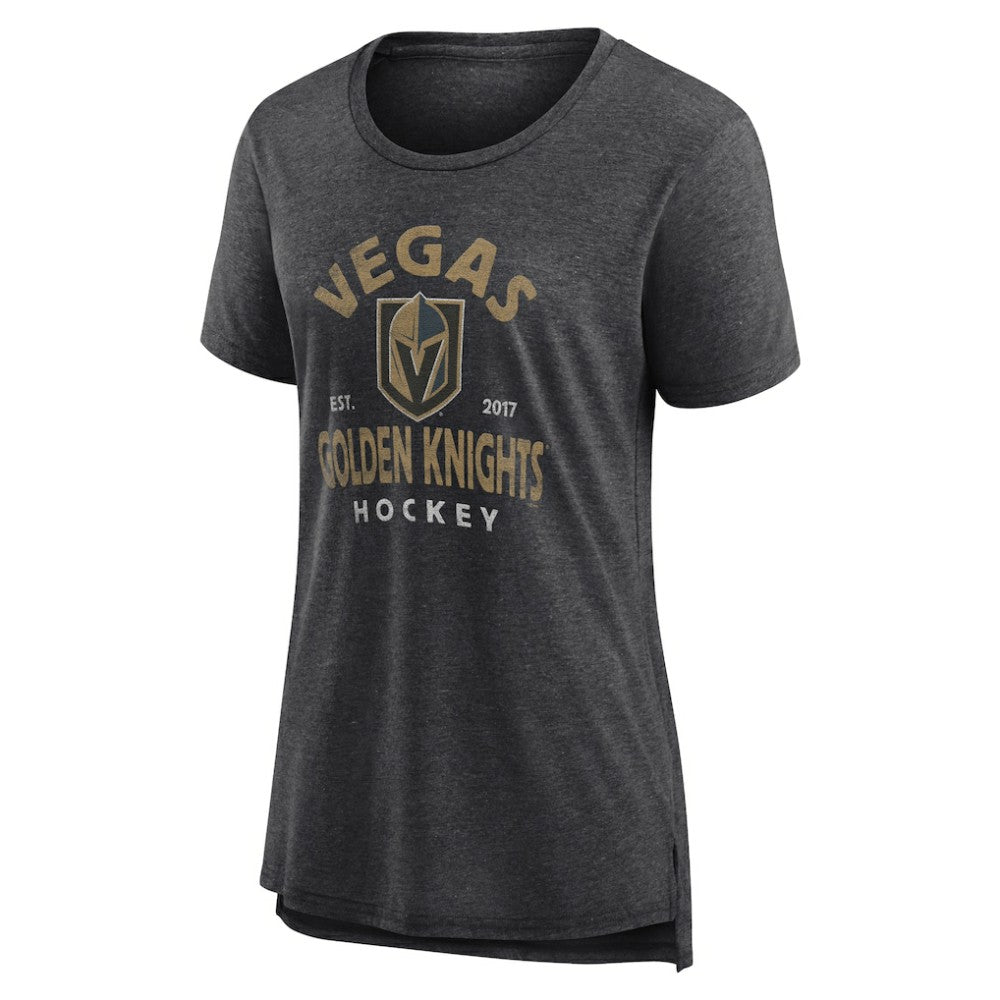Vegas Golden Knights Women's Vintage Arch Tri-Blend T-Shirt - Gray T-shirts