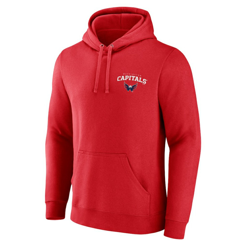 Washington Capitals Team Lockup Pullover Hoodie - Red Hoodies