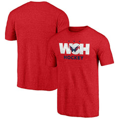 Washington Capitals Shoot to Score Tri-Blend T-Shirt - Red T-shirts