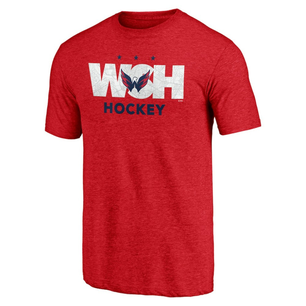 Washington Capitals Shoot to Score Tri-Blend T-Shirt - Red T-shirts