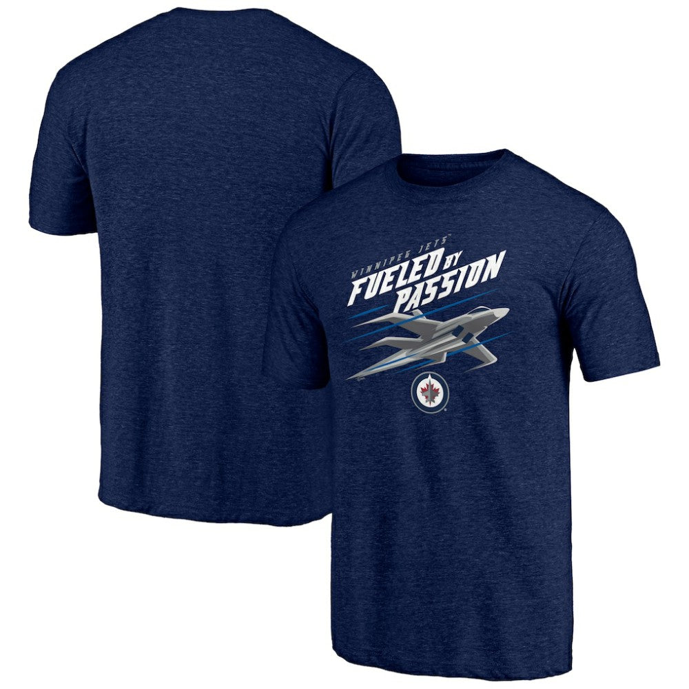 Winnipeg Jets Shoot to Score Tri-Blend T-Shirt - Navy T-shirts