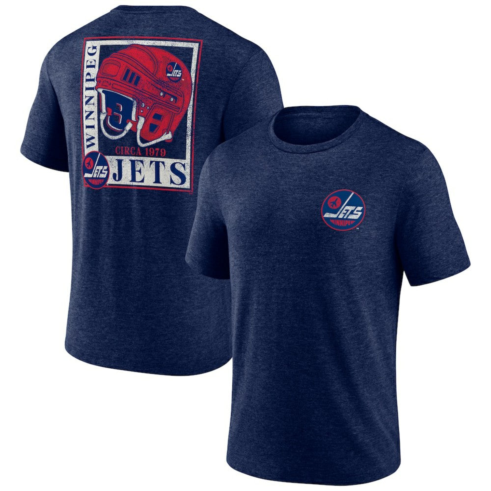 Winnipeg Jets Earnest Will Tri-Blend T-Shirt - Navy T-shirts