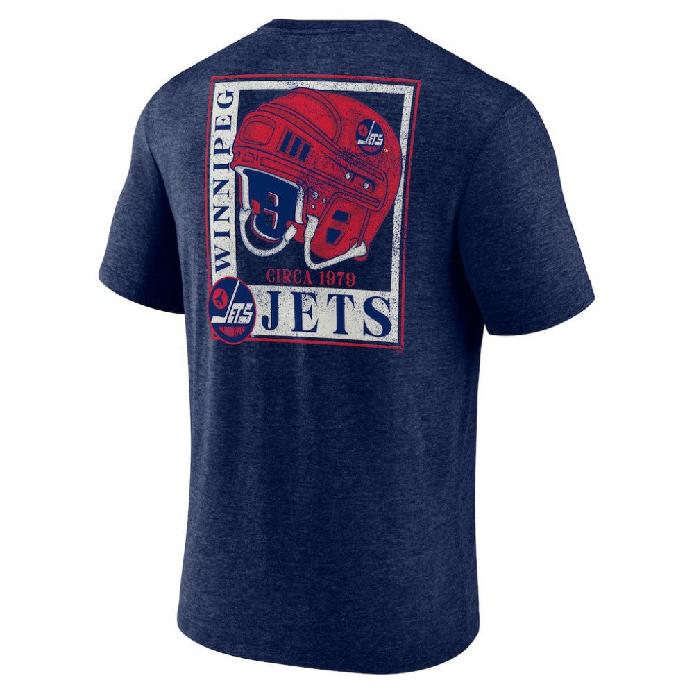 Winnipeg Jets Earnest Will Tri-Blend T-Shirt - Navy T-shirts