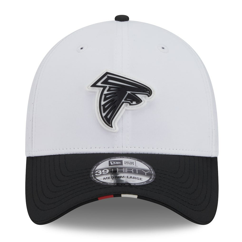 Atlanta Falcons New Era 2025 NFL Training Camp 39THIRTY Flex Hat - White/Black outlet