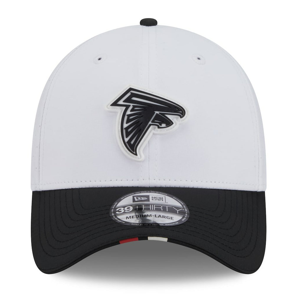 Atlanta Falcons New Era 2025 NFL Training Camp 39THIRTY Flex Hat - White/Black outlet