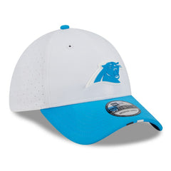 Carolina Panthers New Era 2025 NFL Training Camp 39THIRTY Flex Hat - White/Blue cheap