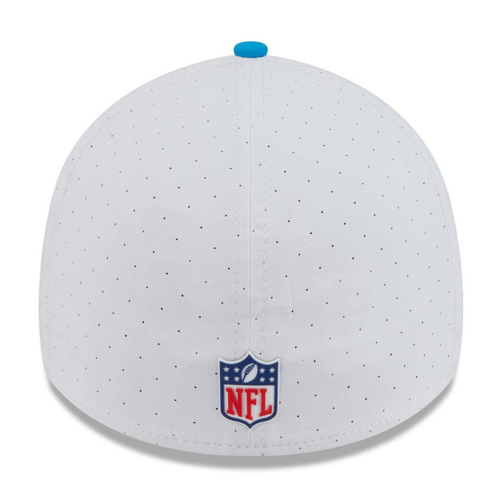 Carolina Panthers New Era 2025 NFL Training Camp 39THIRTY Flex Hat - White/Blue cheap