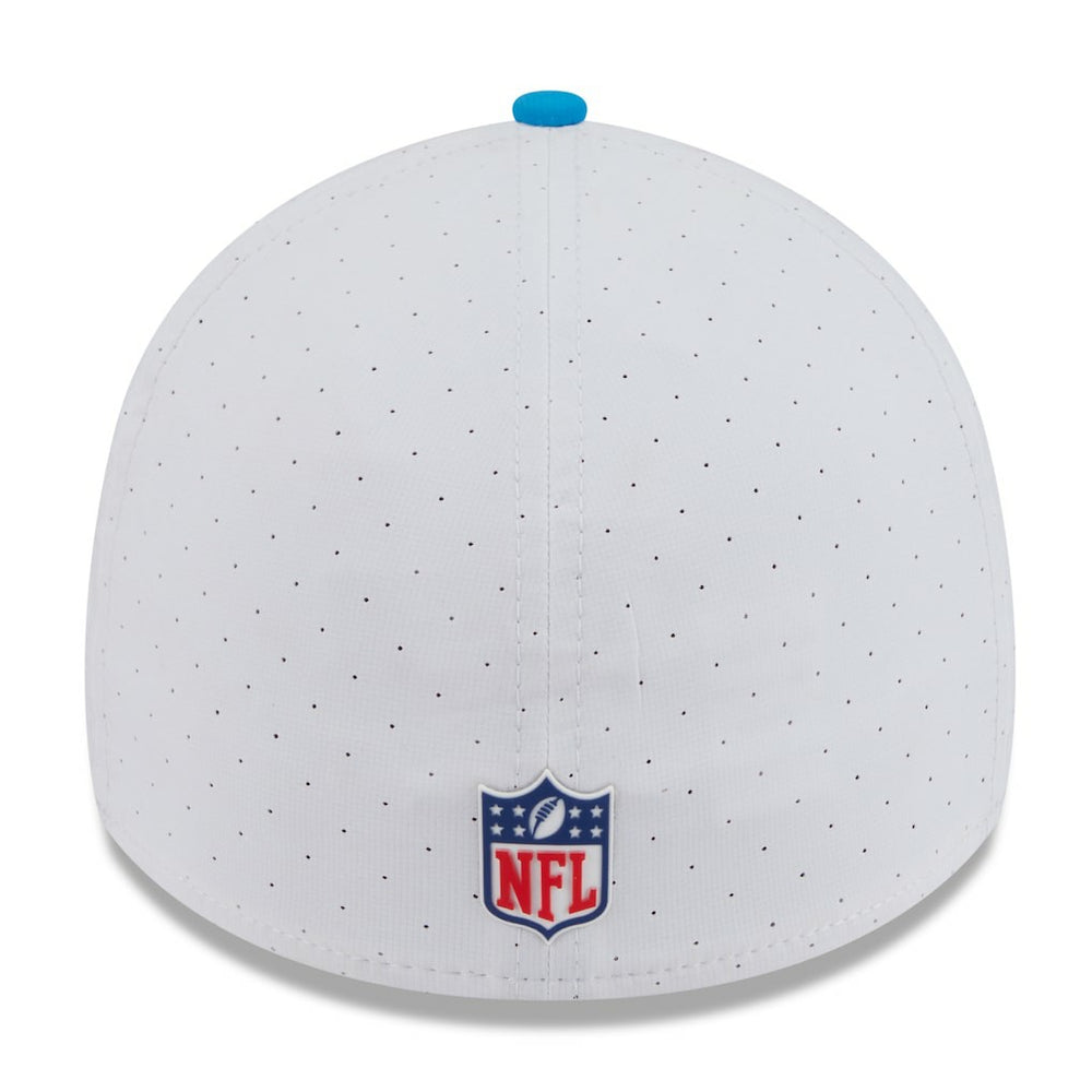 Carolina Panthers New Era 2025 NFL Training Camp 39THIRTY Flex Hat - White/Blue cheap
