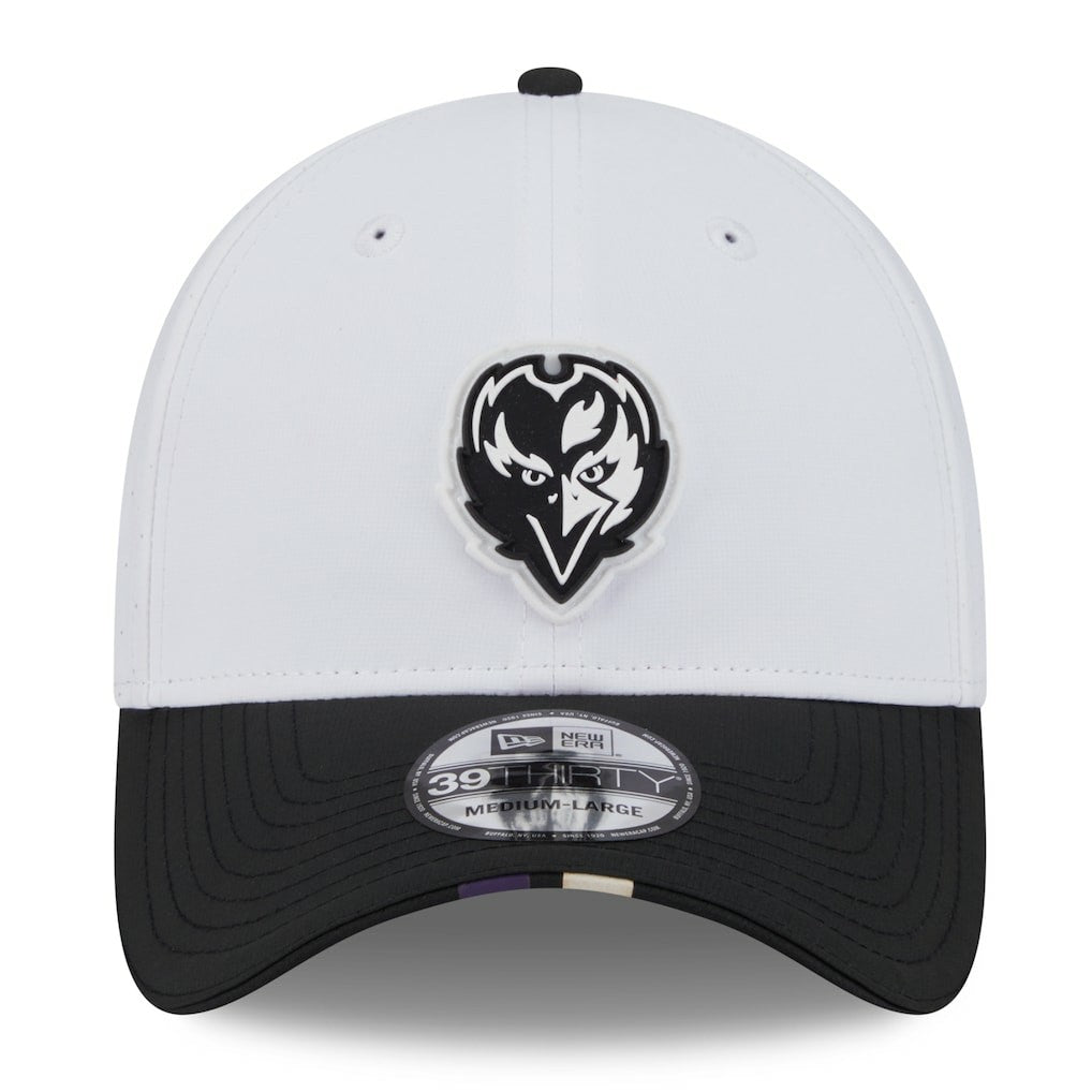 Baltimore Ravens New Era 2025 NFL Training Camp 39THIRTY Flex Hat - White/Black online