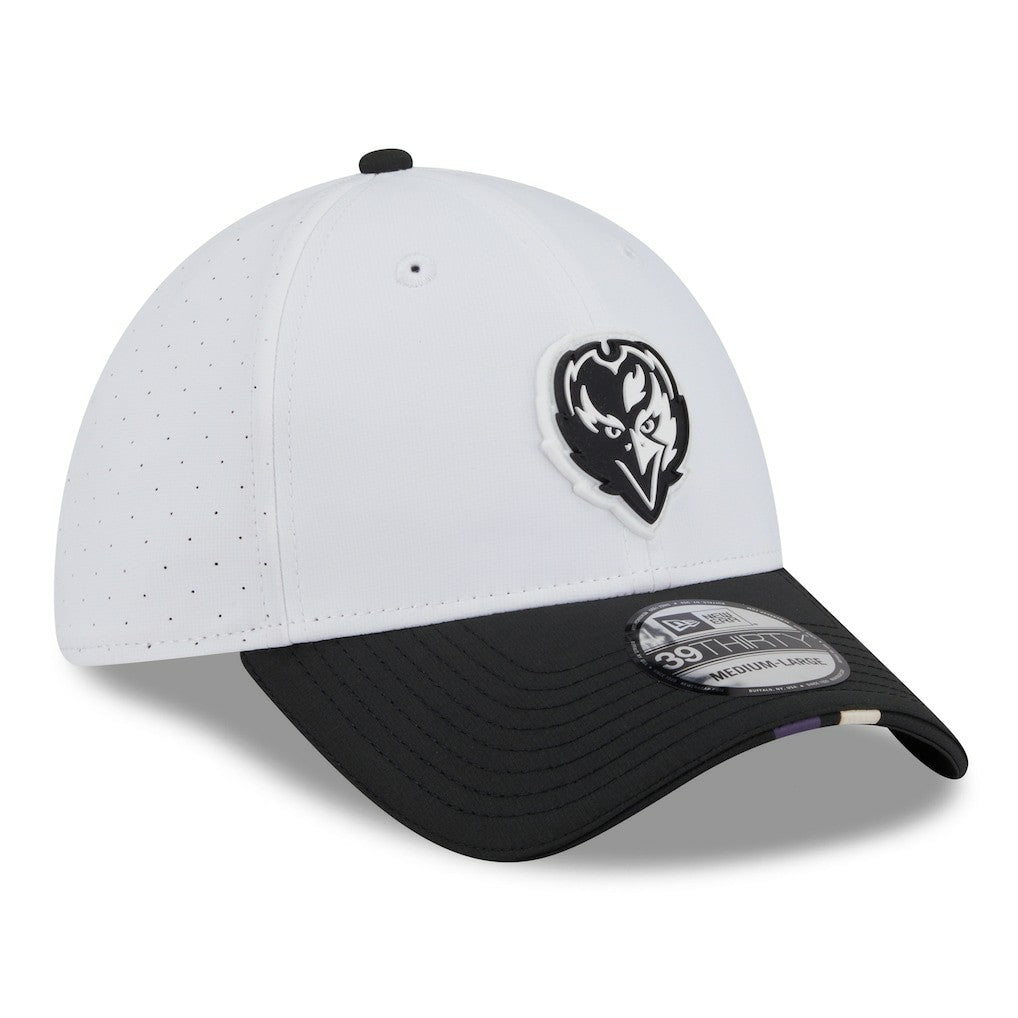 Baltimore Ravens New Era 2025 NFL Training Camp 39THIRTY Flex Hat - White/Black online