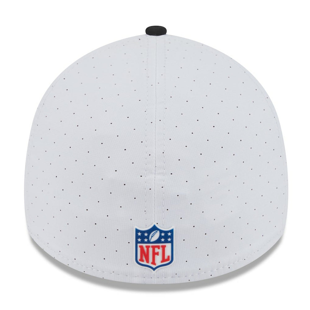 Jacksonville Jaguars New Era 2025 NFL Training Camp Throwback Logo 39THIRTY Flex Hat - White/Black sale