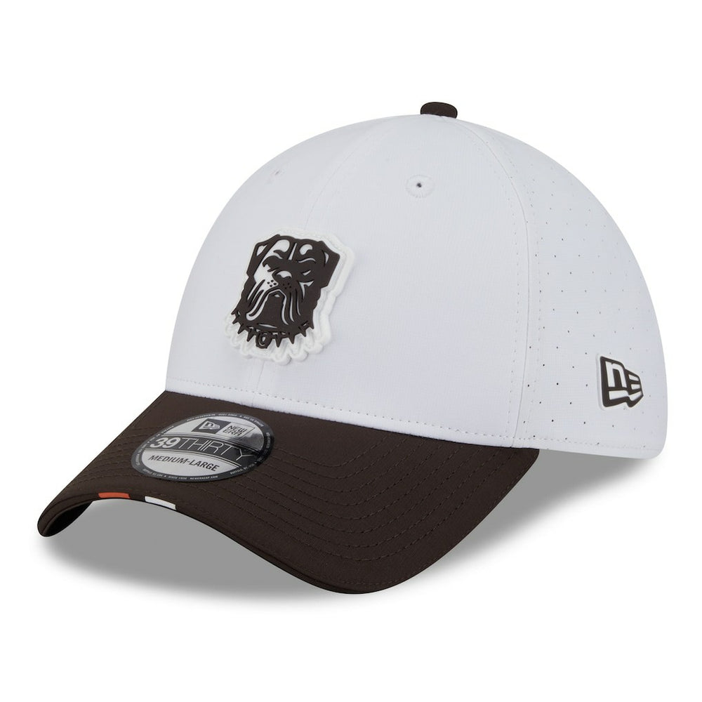 Cleveland Browns New Era 2025 NFL Training Camp 39THIRTY Flex Hat - White/Brown outlet