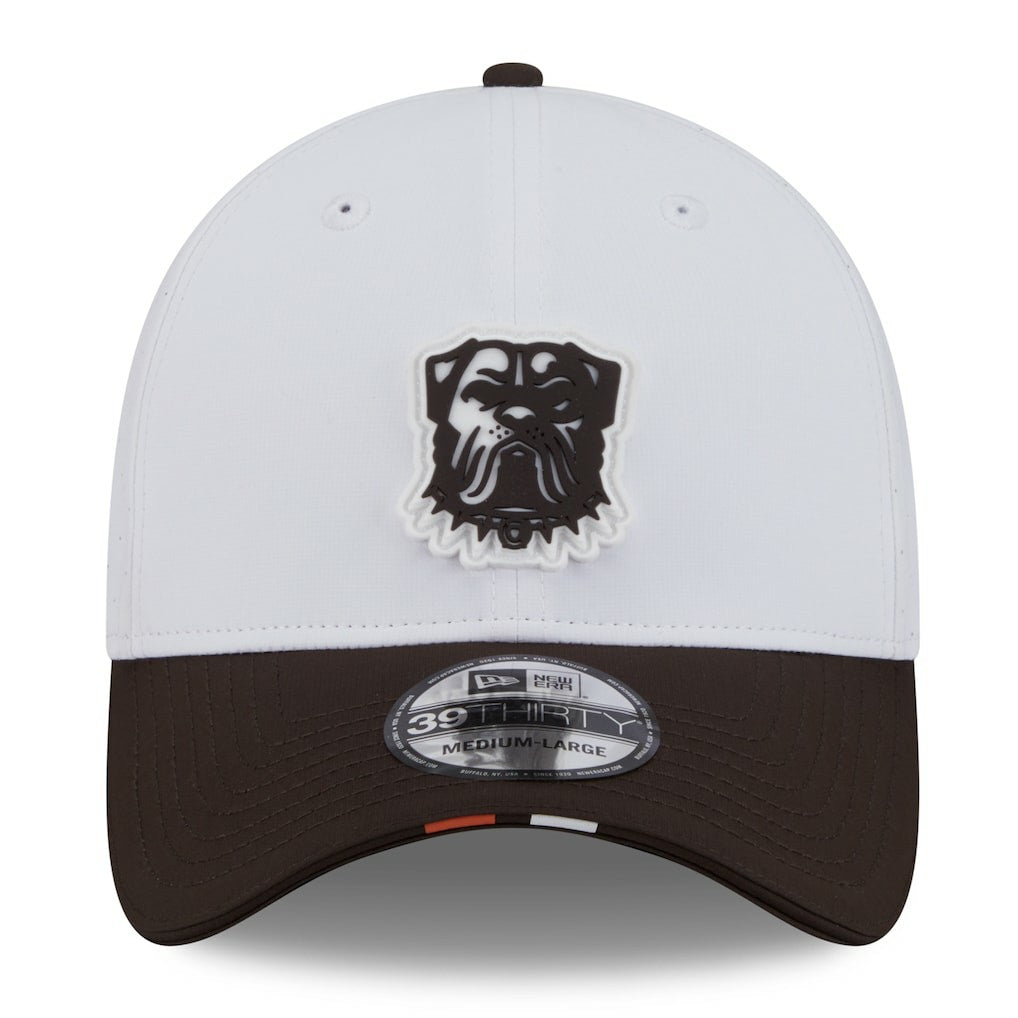 Cleveland Browns New Era 2025 NFL Training Camp 39THIRTY Flex Hat - White/Brown outlet