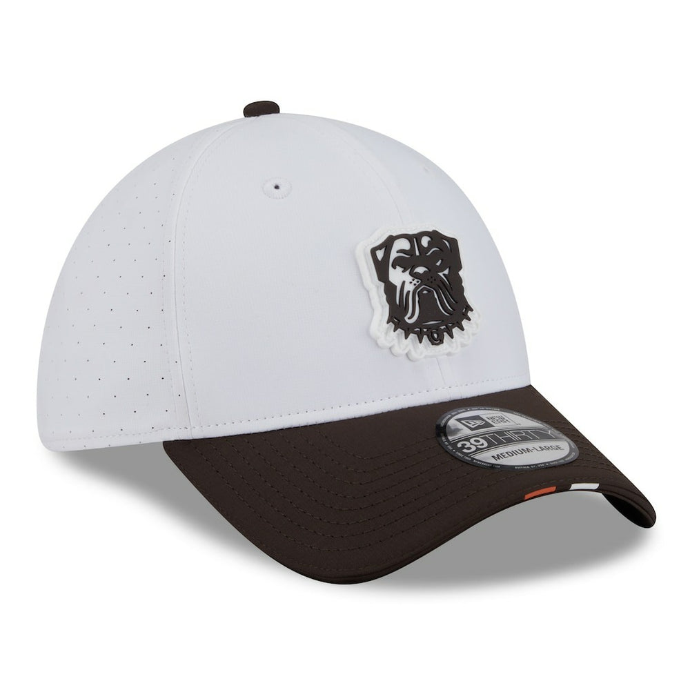 Cleveland Browns New Era 2025 NFL Training Camp 39THIRTY Flex Hat - White/Brown outlet