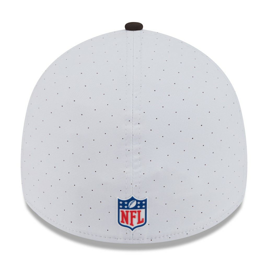 Cleveland Browns New Era 2025 NFL Training Camp 39THIRTY Flex Hat - White/Brown outlet