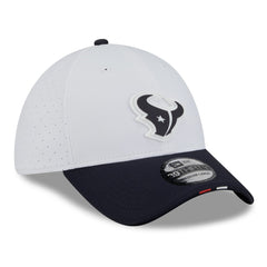 Houston Texans New Era 2025 NFL Training Camp 39THIRTY Flex Hat - White/Navy sale