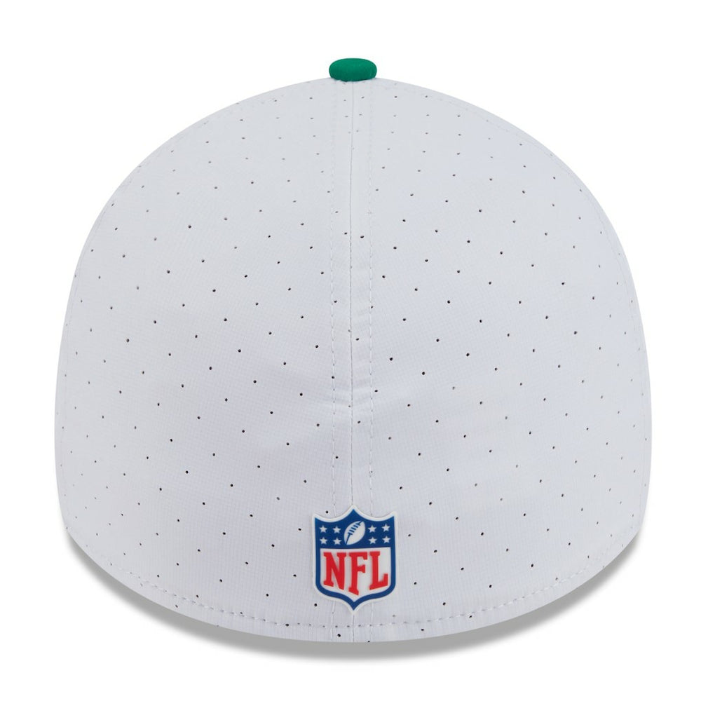 Philadelphia Eagles New Era 2025 NFL Training Camp Throwback Logo 39THIRTY Flex Hat - White/Kelly Green outlet
