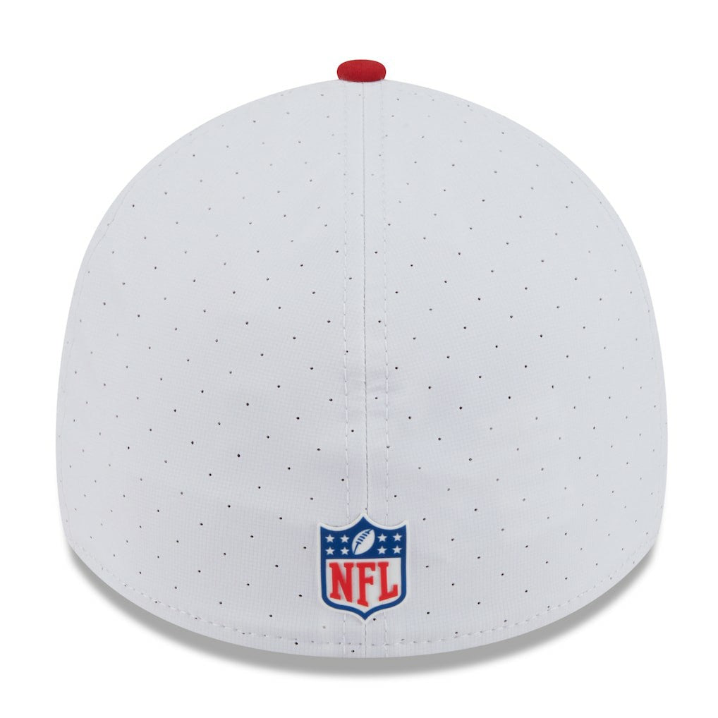 San Francisco 49ers New Era 2025 NFL Training Camp 39THIRTY Flex Hat - White/Scarlet on sale