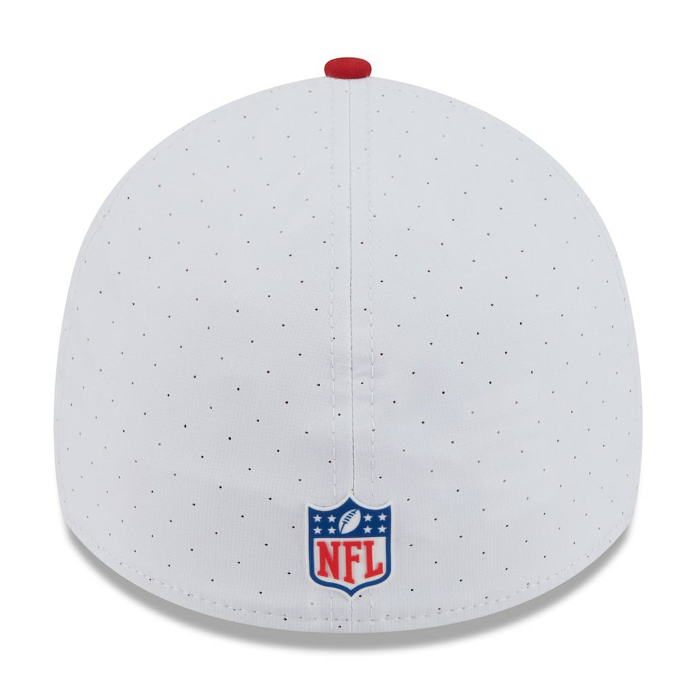San Francisco 49ers New Era 2025 NFL Training Camp 39THIRTY Flex Hat - White/Scarlet on sale