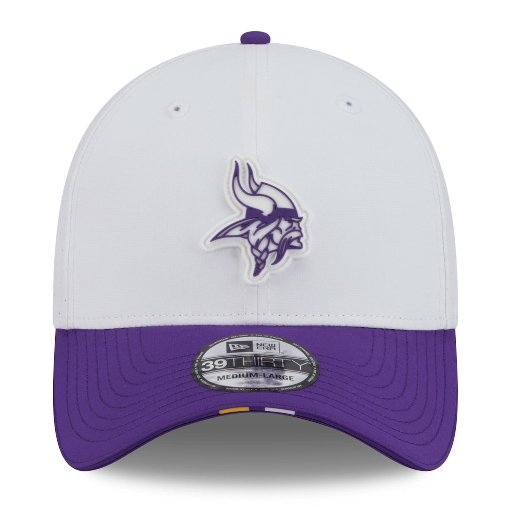 Minnesota Vikings New Era 2025 NFL Training Camp 39THIRTY Flex Hat - White/Purple cheap