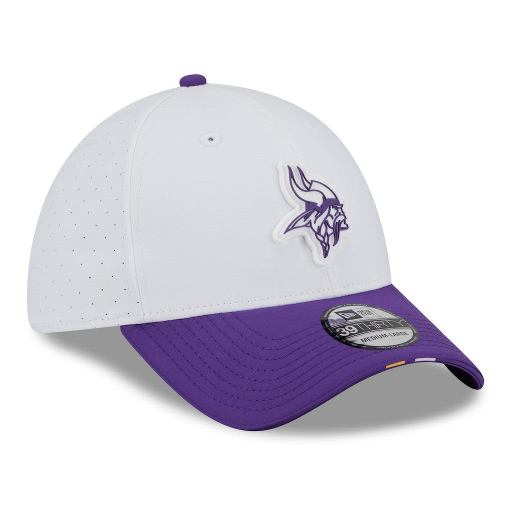 Minnesota Vikings New Era 2025 NFL Training Camp 39THIRTY Flex Hat - White/Purple cheap