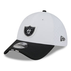 Las Vegas Raiders New Era 2025 NFL Training Camp 39THIRTY Flex Hat - White/Black sale