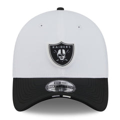 Las Vegas Raiders New Era 2025 NFL Training Camp 39THIRTY Flex Hat - White/Black sale