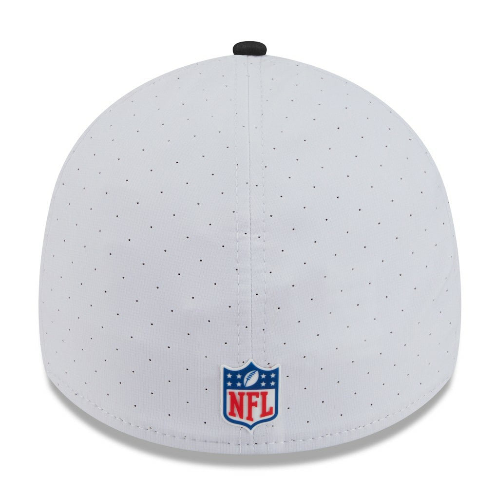 Las Vegas Raiders New Era 2025 NFL Training Camp 39THIRTY Flex Hat - White/Black sale