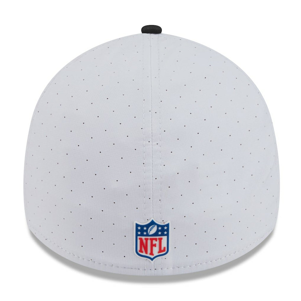 Las Vegas Raiders New Era 2025 NFL Training Camp 39THIRTY Flex Hat - White/Black sale