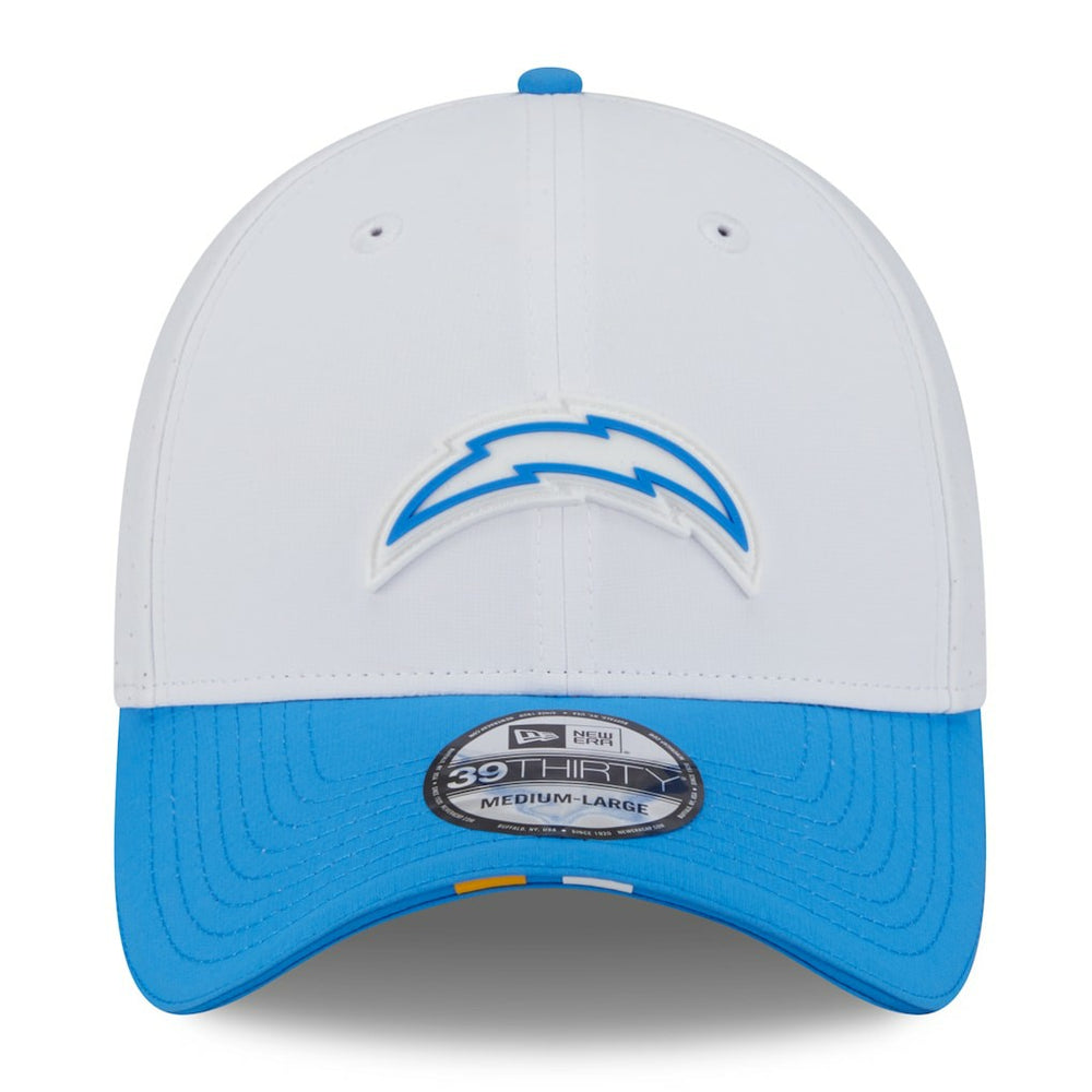 Los Angeles Chargers New Era 2025 NFL Training Camp 39THIRTY Flex Hat - White/Powder Blue sale