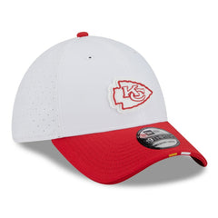 Kansas City Chiefs New Era 2025 NFL Training Camp 39THIRTY Flex Hat - White/Red discount