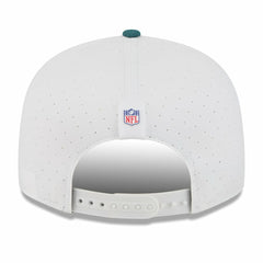 Philadelphia Eagles New Era 2025 NFL Training Camp Split Panel 9FIFTY Snapback Hat - White/Midnight Green sale