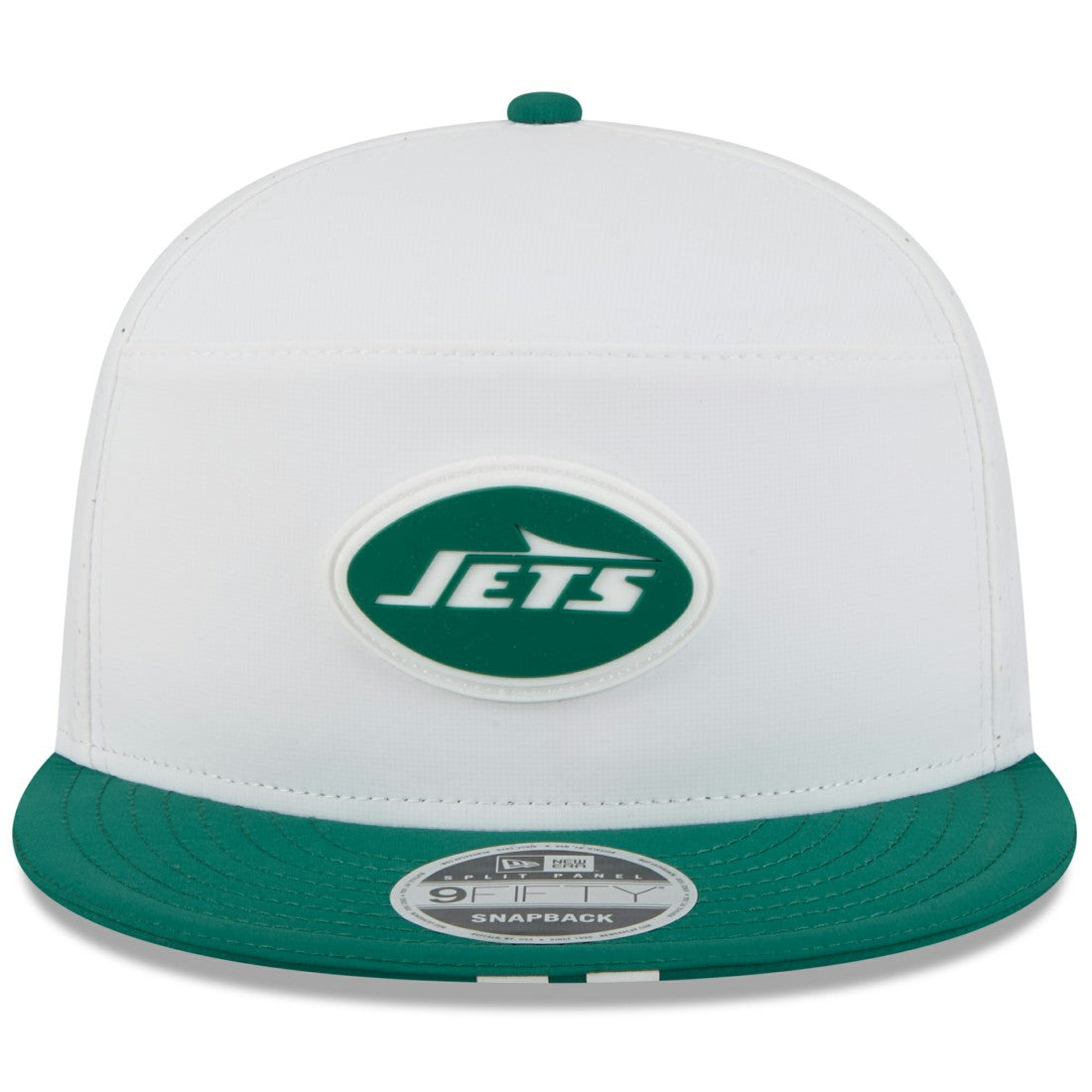 New York Jets New Era 2025 NFL Training Camp Split Panel 9FIFTY Snapback Hat - White/Green sale
