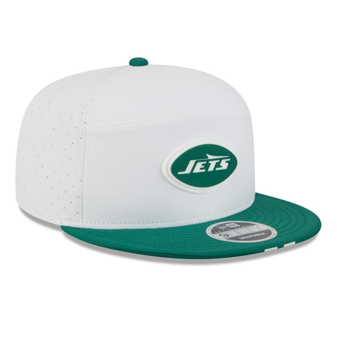 New York Jets New Era 2025 NFL Training Camp Split Panel 9FIFTY Snapback Hat - White/Green sale