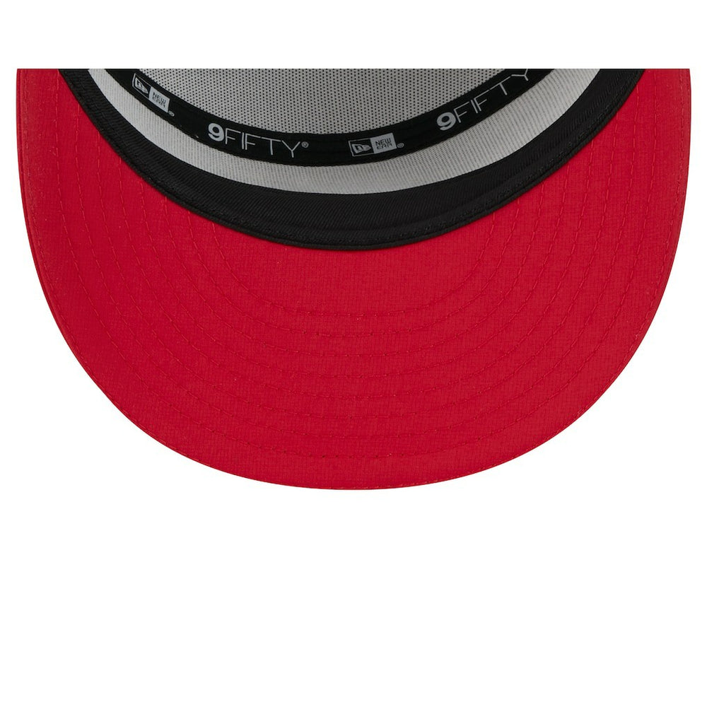 San Francisco 49ers New Era 2025 NFL Training Camp Split Panel 9FIFTY Snapback Hat - White/Scarlet sale