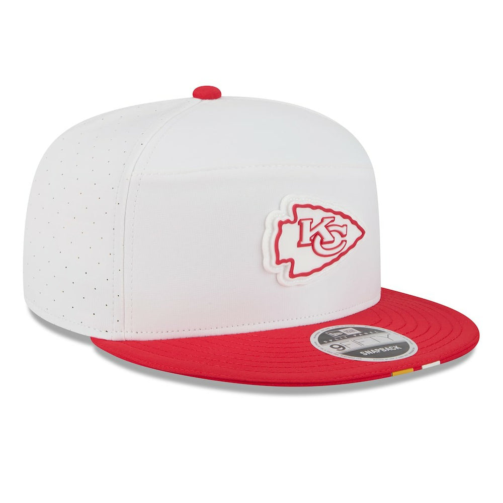 Kansas City Chiefs New Era 2025 NFL Training Camp Split Panel 9FIFTY Snapback Hat - White/Red online