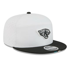 Jacksonville Jaguars New Era 2025 NFL Training Camp Split Panel 9FIFTY Snapback Hat - White/Black discount