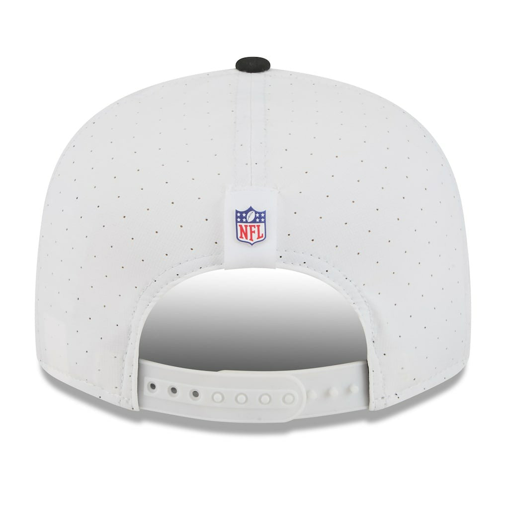 Jacksonville Jaguars New Era 2025 NFL Training Camp Split Panel 9FIFTY Snapback Hat - White/Black discount