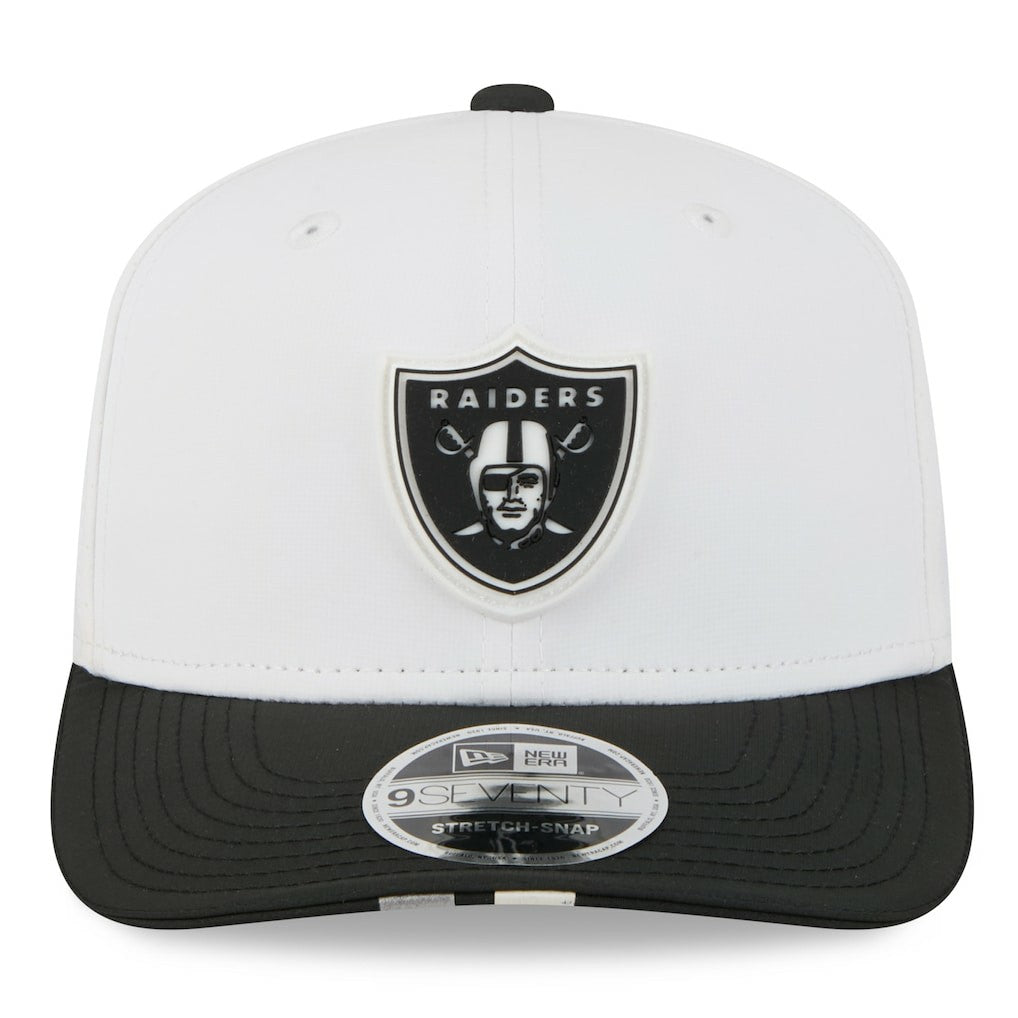 Las Vegas Raiders New Era 2025 NFL Training Camp 9SEVENTY Adjustable Hat - White/Black for sale