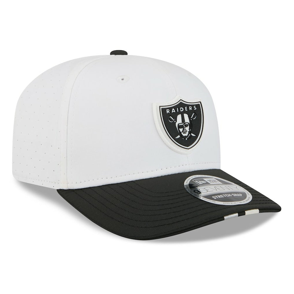 Las Vegas Raiders New Era 2025 NFL Training Camp 9SEVENTY Adjustable Hat - White/Black for sale