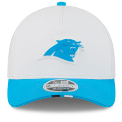Carolina Panthers New Era 2025 NFL Training Camp A-Frame 9FORTY Adjustable Hat - White/Blue for sale