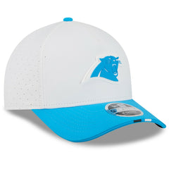 Carolina Panthers New Era 2025 NFL Training Camp A-Frame 9FORTY Adjustable Hat - White/Blue for sale