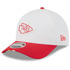 Kansas City Chiefs New Era 2025 NFL Training Camp A-Frame 9FORTY Adjustable Hat - White/Red sale