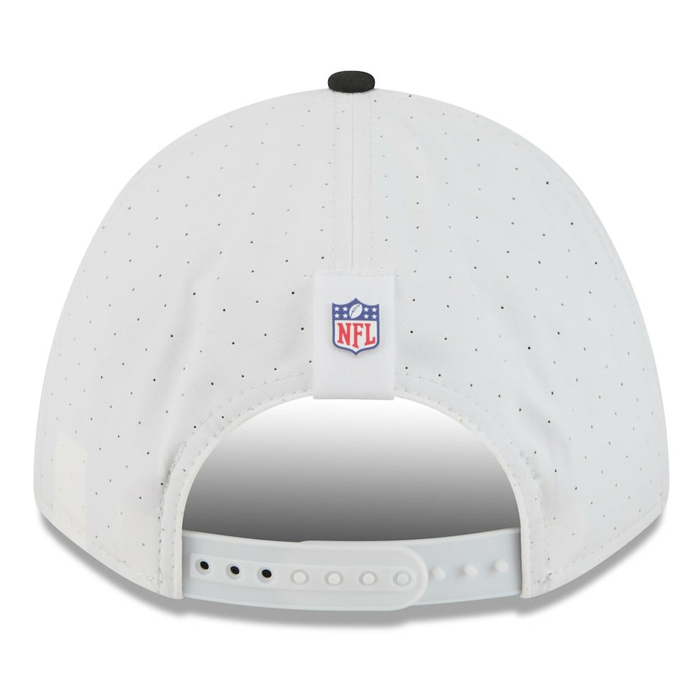 Las Vegas Raiders New Era 2025 NFL Training Camp A-Frame 9FORTY Adjustable Hat - White/Black discount