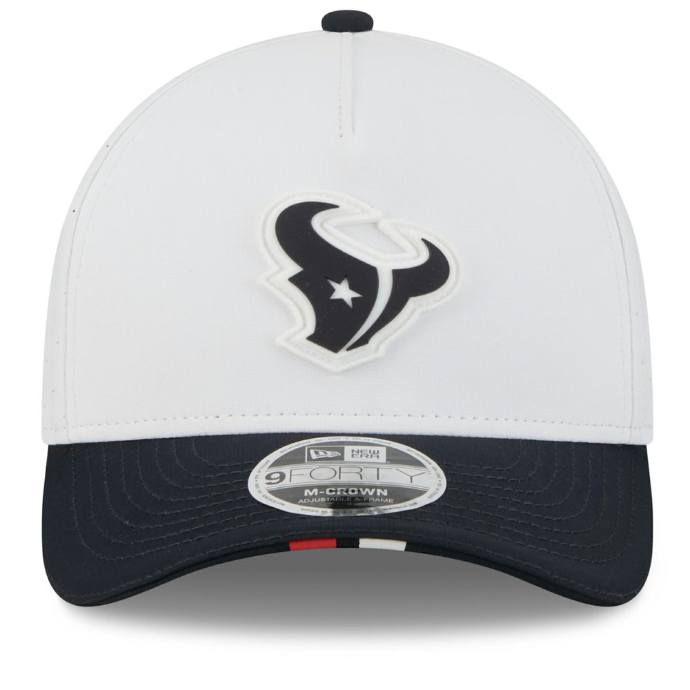 Houston Texans New Era 2025 NFL Training Camp A-Frame 9FORTY Adjustable Hat - White/Navy online