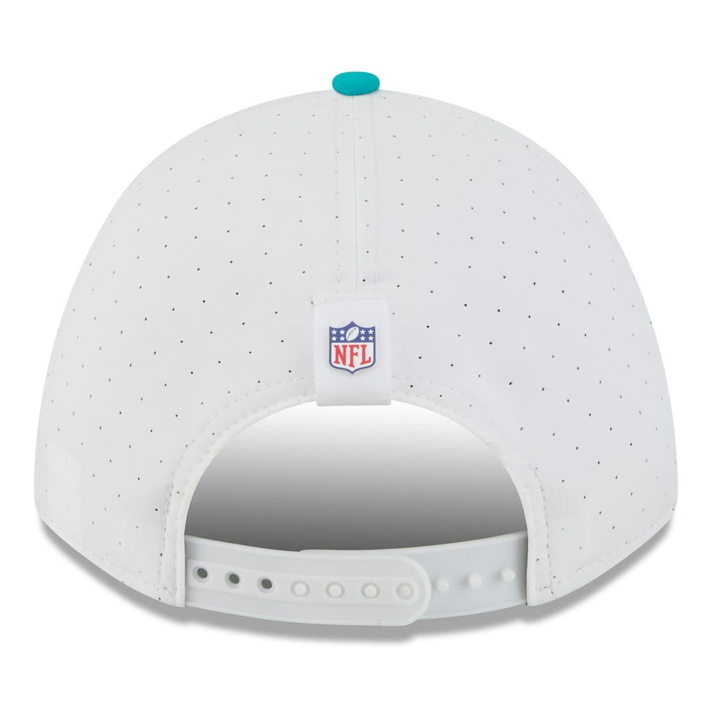 Miami Dolphins New Era 2025 NFL Training Camp A-Frame 9FORTY Adjustable Hat - White/Aqua online