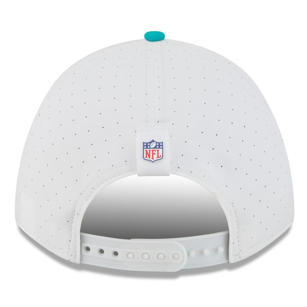 Miami Dolphins New Era 2025 NFL Training Camp A-Frame 9FORTY Adjustable Hat - White/Aqua online