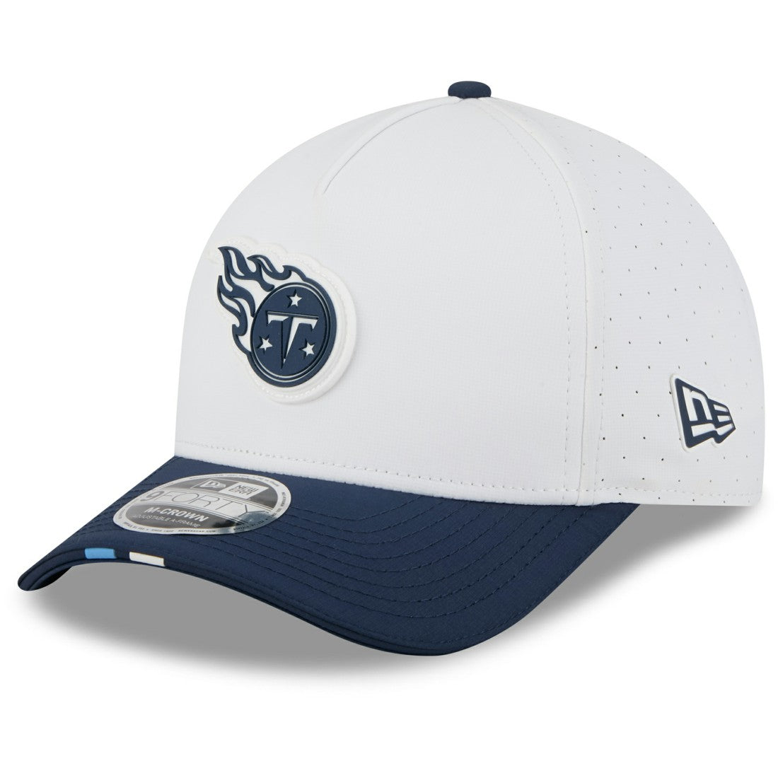 Tennessee Titans New Era 2025 NFL Training Camp A-Frame 9FORTY Adjustable Hat - White/Navy online