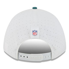 Philadelphia Eagles New Era 2025 NFL Training Camp A-Frame 9FORTY Adjustable Hat - White/Midnight Green on sale